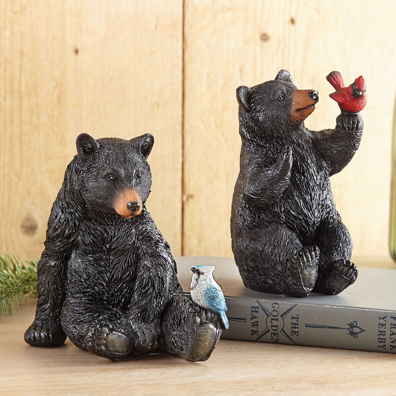 Bear & Bird Sculptures