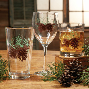 Pinecone and Needles Glassware Collection