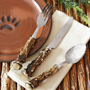 Faux Antler Crown Flatware