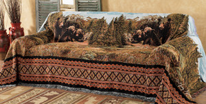 Black Bear Family Mountain Furniture Covers