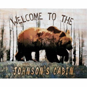 Cabin Home Personalized Wall Art