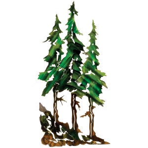 Evergreen Forest Metal Wall Art