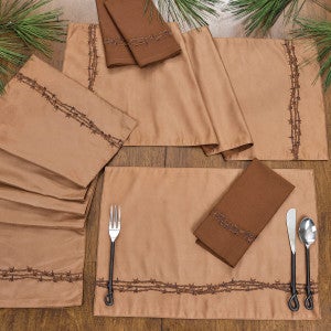 Cowboy Barbed Wire Table Linens