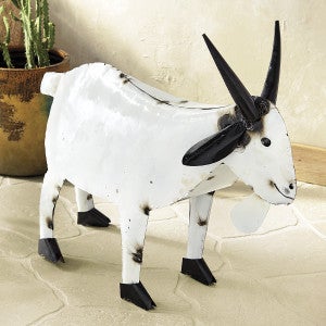 Rustic Goat Recycled Metal Sculptures