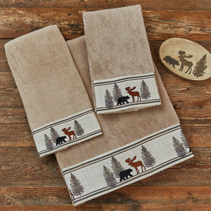 Woodland Moose & Bear Towel Collection