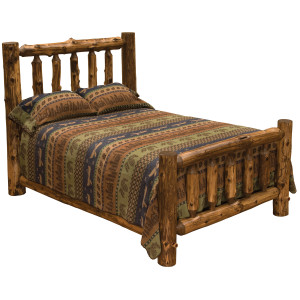 Vintage Cedar Log Complete Bed