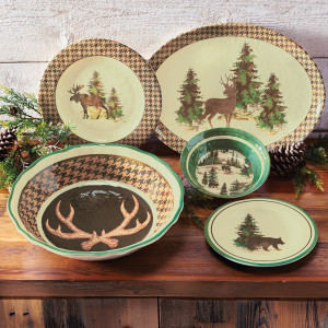 Aspen Heights Wildlife Melamine Dinnerware