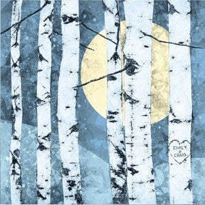 Aspen Moonlight Personalized Wall Art