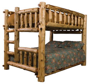 Full/Queen Log Bunk Bed