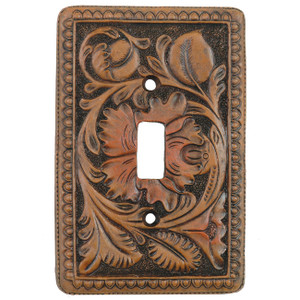 Tooled Leather Switch Plate Covers