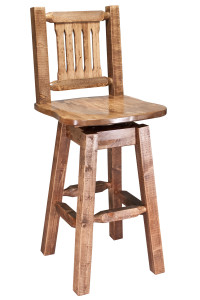 Homestead Swivel Barstool with Back