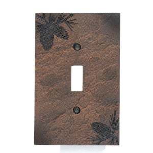 Stone Finish Pinecone Switch Covers