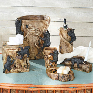 Climbing Black Bears Bath Accessories