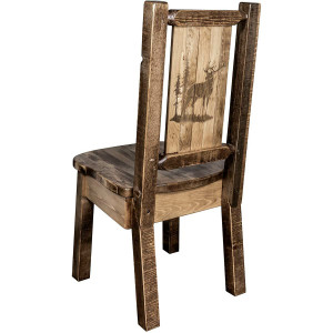 Denver Side Chair with Engraved Elk