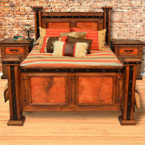 Natural Patina Copper Bedroom Furniture