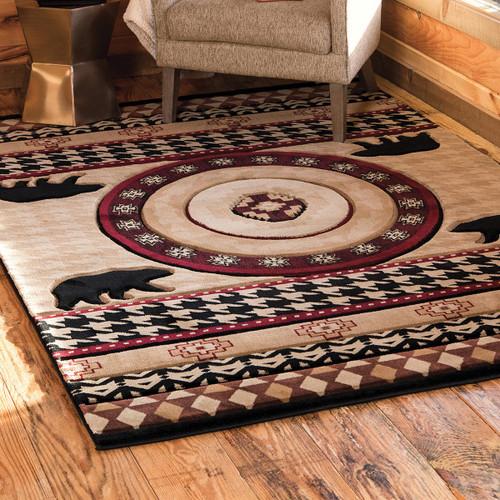 Houndstooth Bear Rug - 2 x 3 Houndstooth Bear Rug - 2 x 3